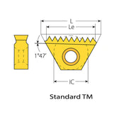 BSPT Standard TM Thread Milling Inserts - Big-tools Industrial Supply Tools for Metal Cutting
